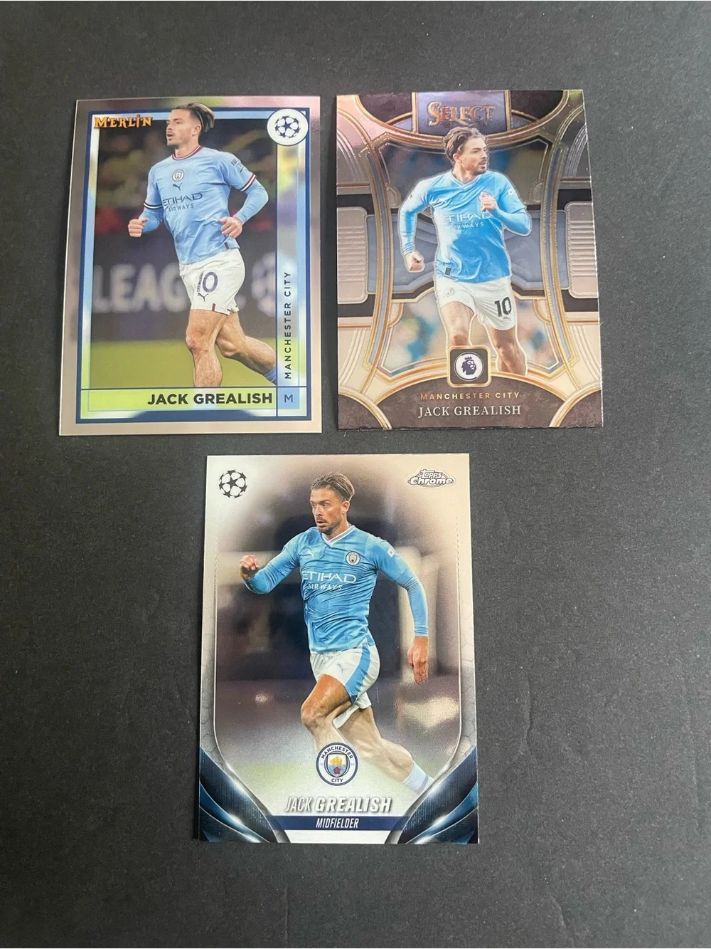 2023/24 Jack Grealish Manchester City 3 Base Card Lot
